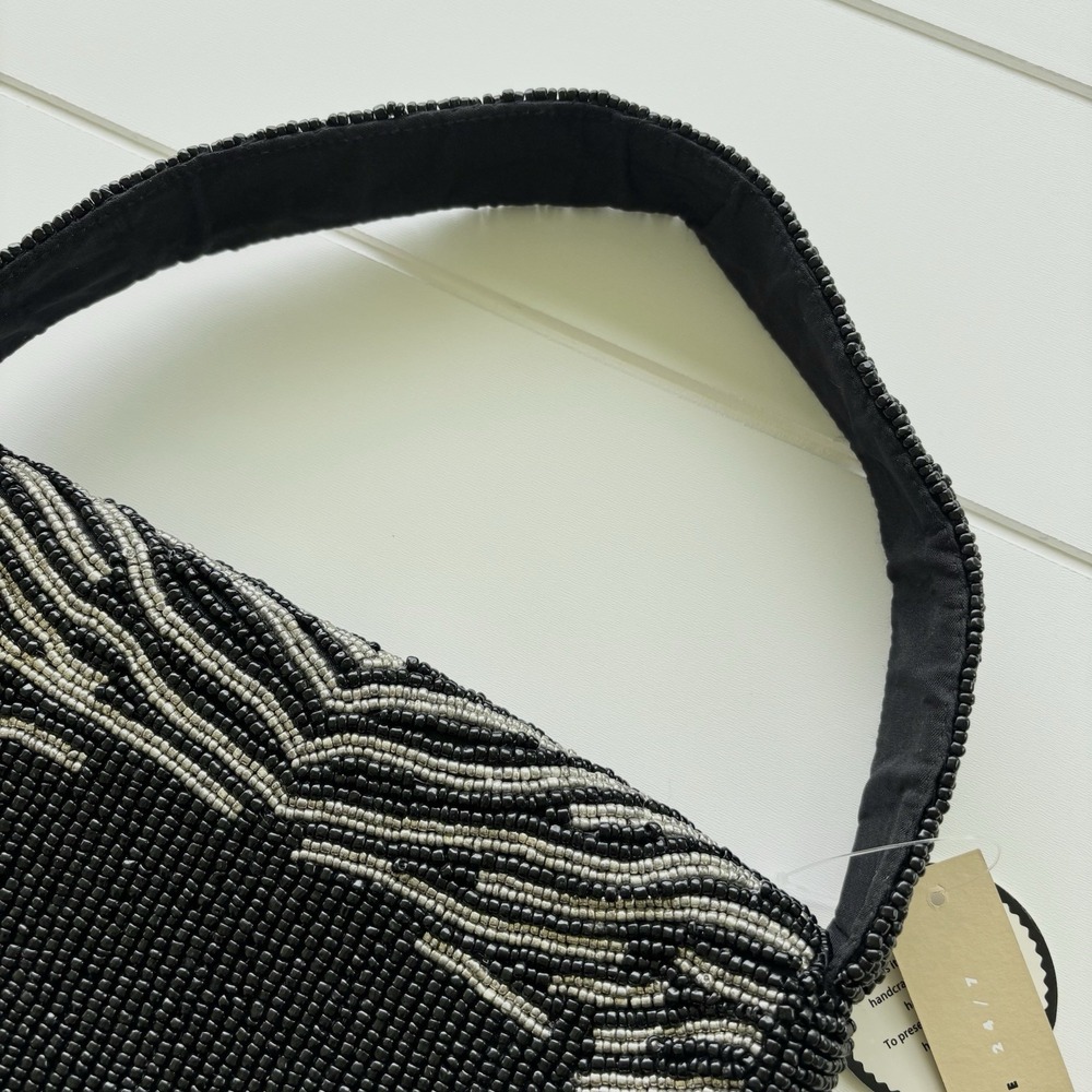 Viral Tik Tok Animal Print Zebra Beaded Bag - Picture 11 of 13